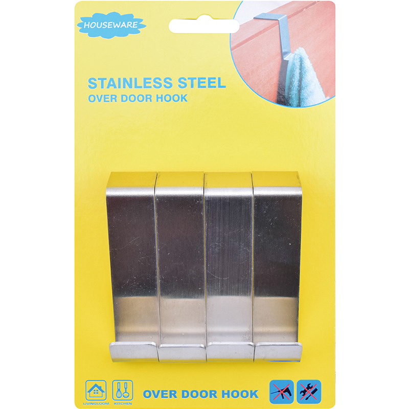SH6.044 High Quality Stainless Steel Over Door Hook Towel Hanger