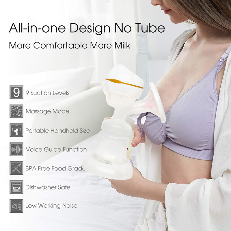 SH1.272 Baby Breast Milk Pump Feeding Bottle Silicone electric breast pump