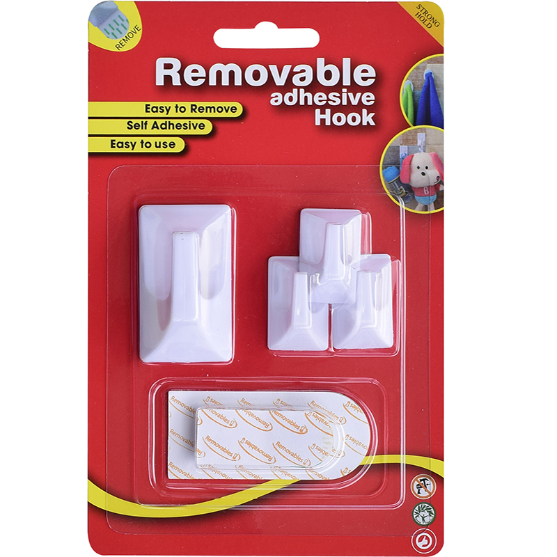 SH2.006 Plastic Removable Adhesive Clothes Hooks