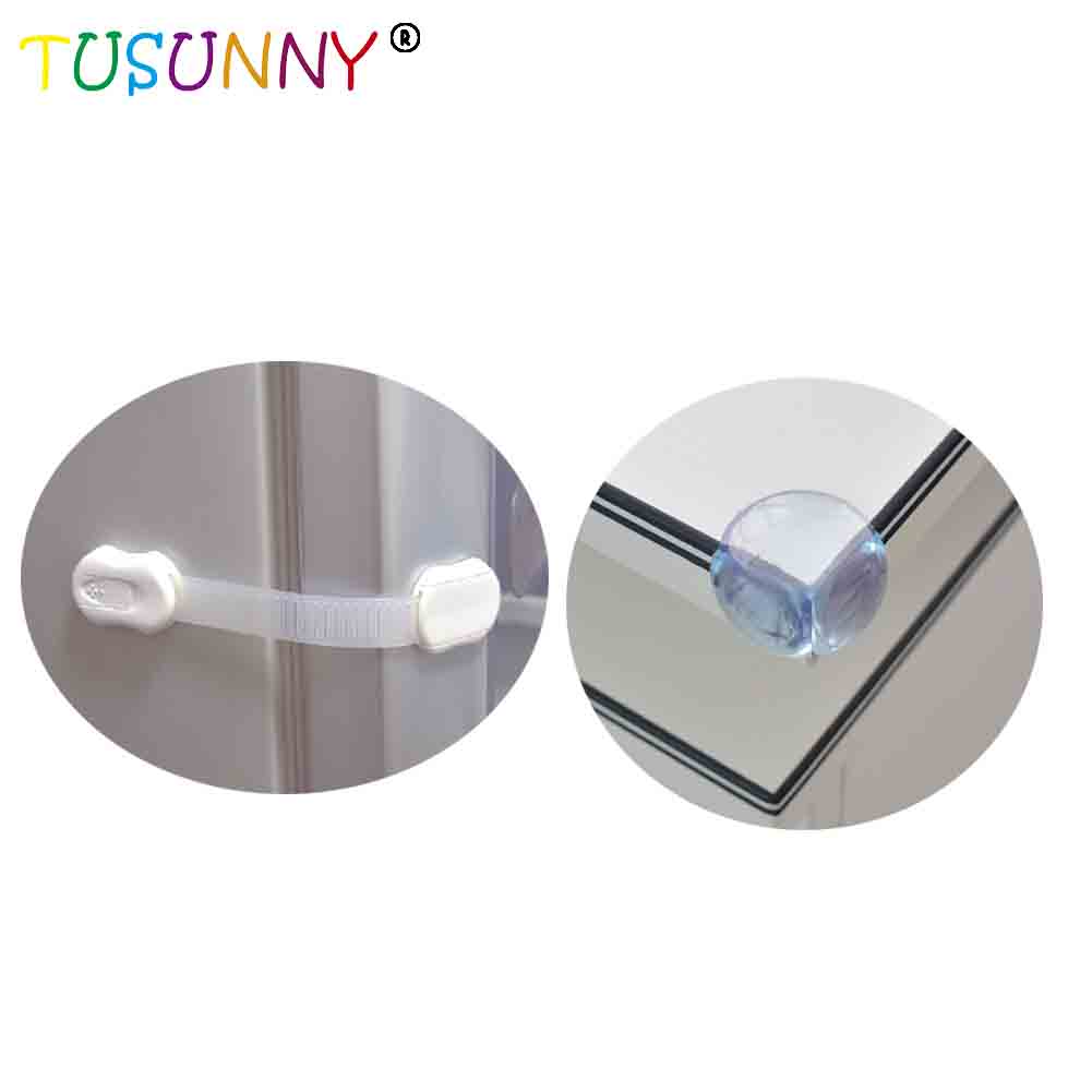 SH1.105 Baby Safety Plastic Drawer Lock and PVC Corner Protector