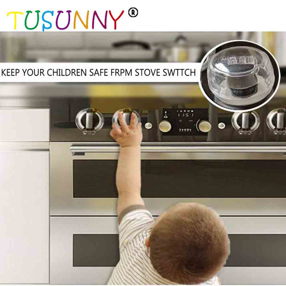 SH1.032C Baby Safety Big Size Transparent Stove Knob Cover Gas Safety Cover In home