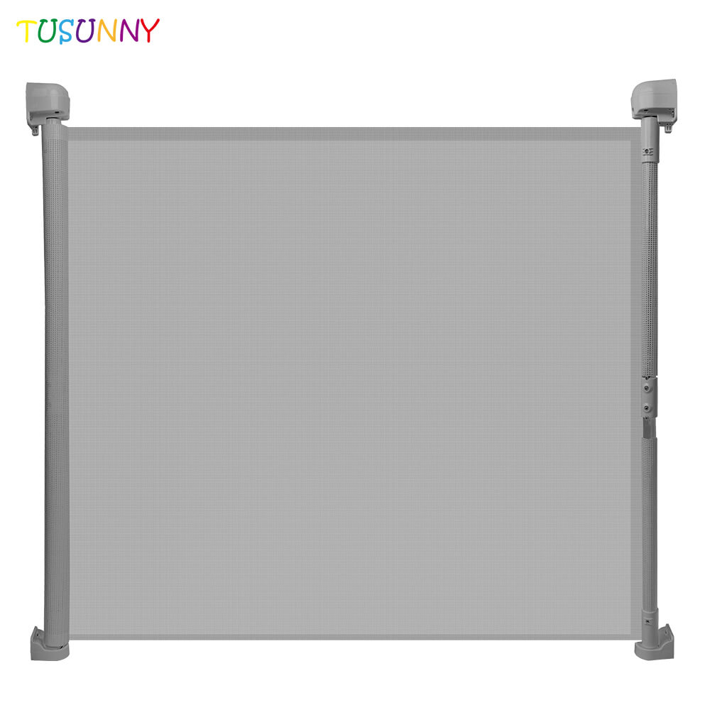 SH21.007A Retractable Outdoor Simple Mesh Safety Baby Gate Wall Mounted For Door And Stairs