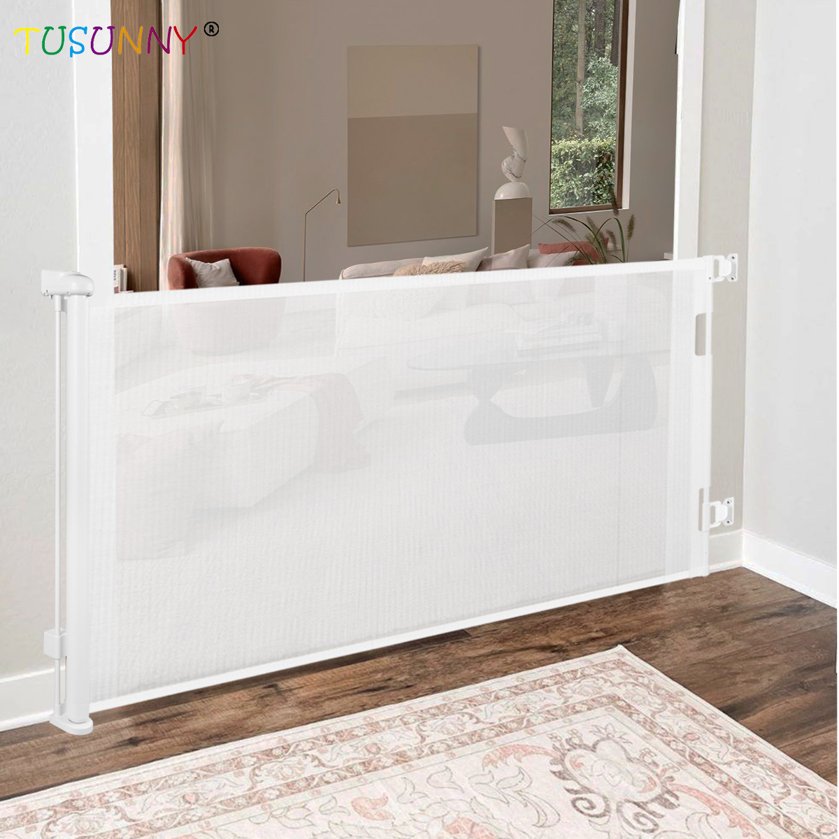 SH20.006B03 Retractable Baby Gate New Kids Safety Mesh Gate