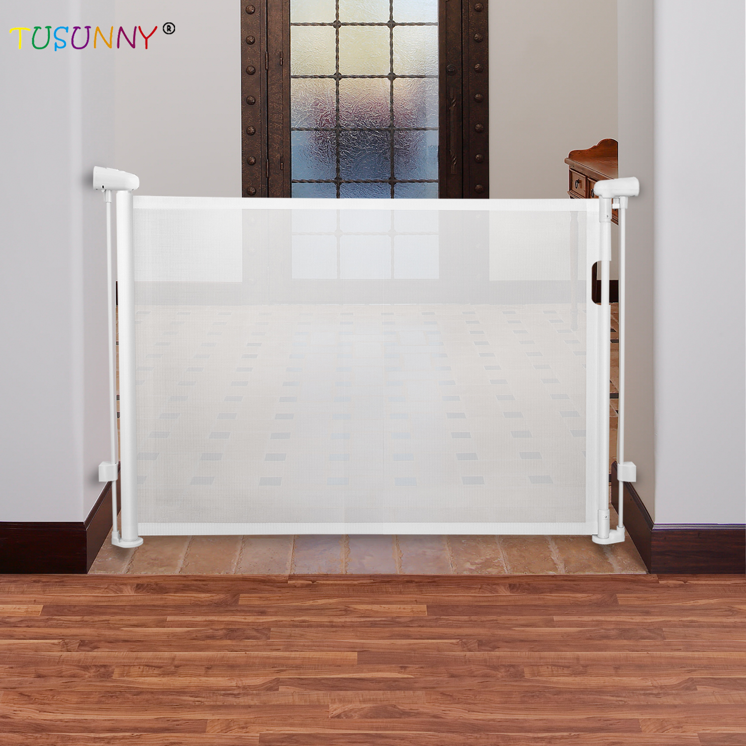 SH20.006DB-CD Easy Installation Baby Safety Gate Baby Retractable Foldable Stair Gate