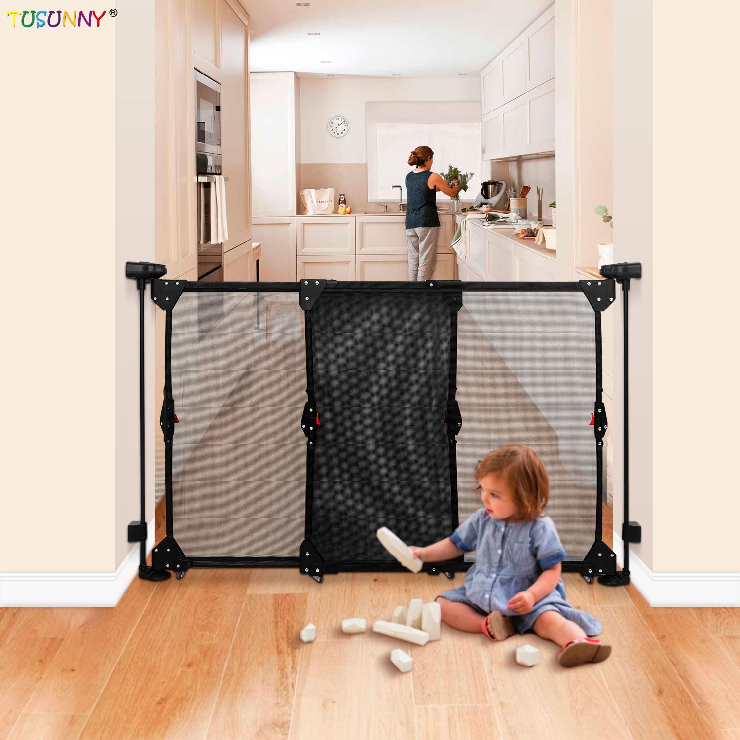 SH1.412H|New Design Baby Safety Gate Foldable Safety Gate Multi-function Pet Gate